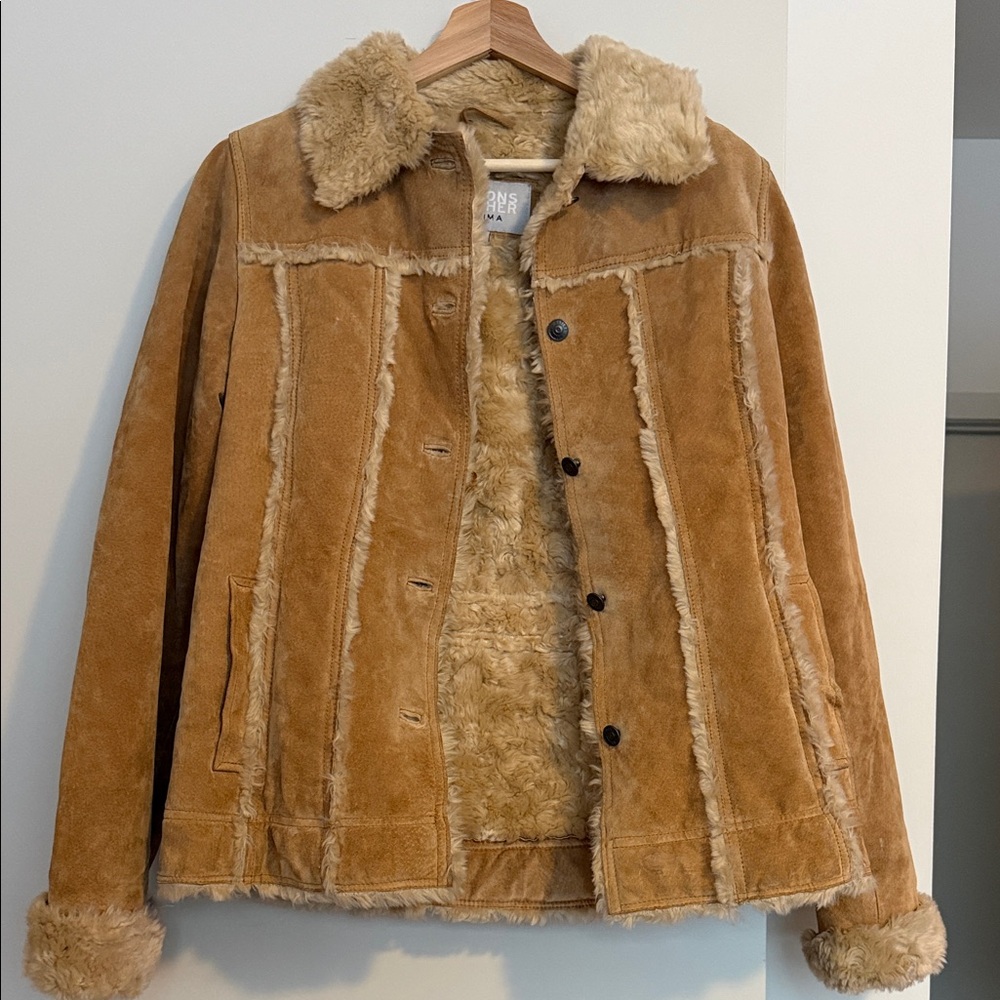 90s Wilson’s leather Tan Suede and Faux Fur Jacket
